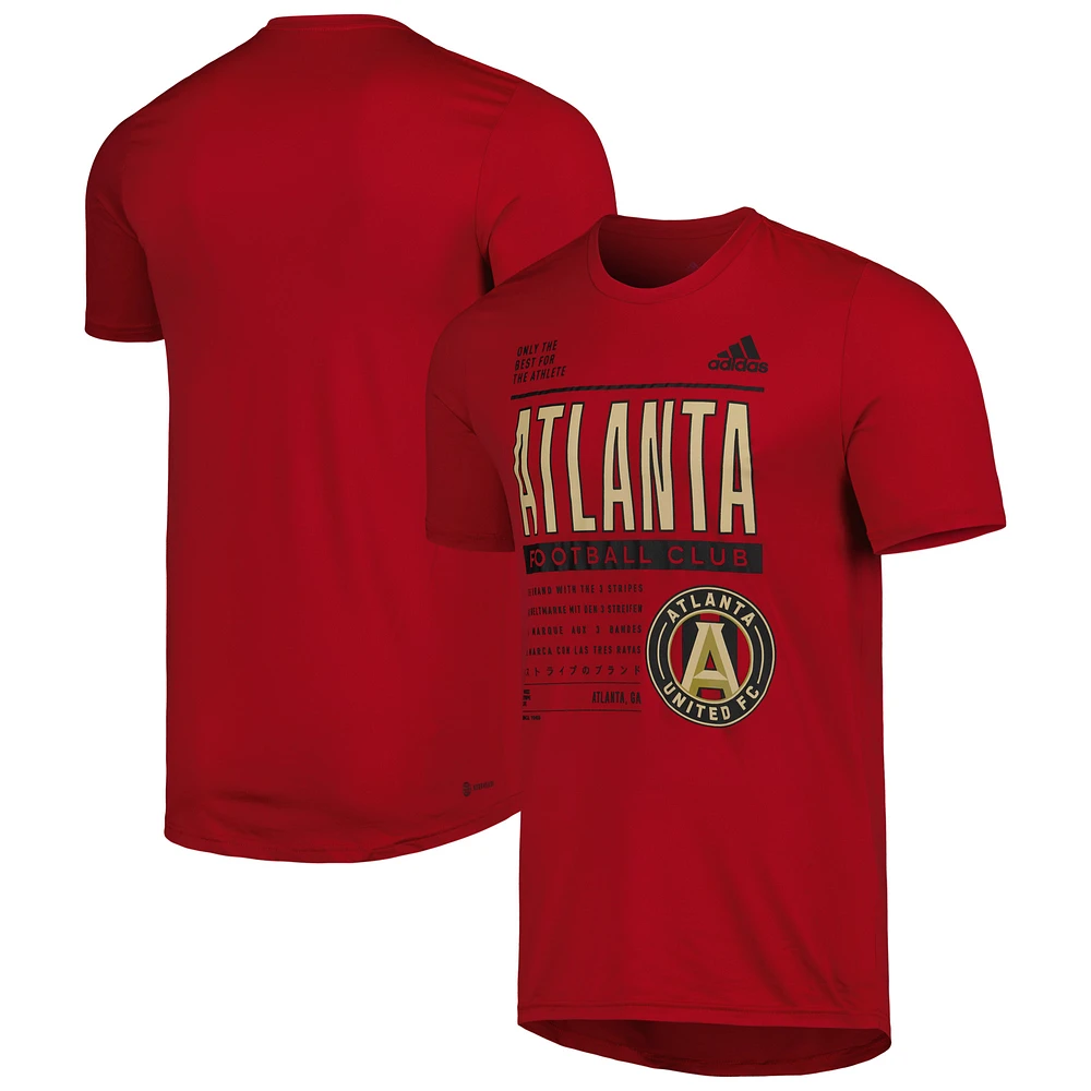 Men's adidas Red Atlanta United FC Club DNA Performance T-Shirt