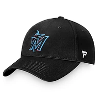 Men's Fanatics Black Miami Marlins Core Adjustable Hat