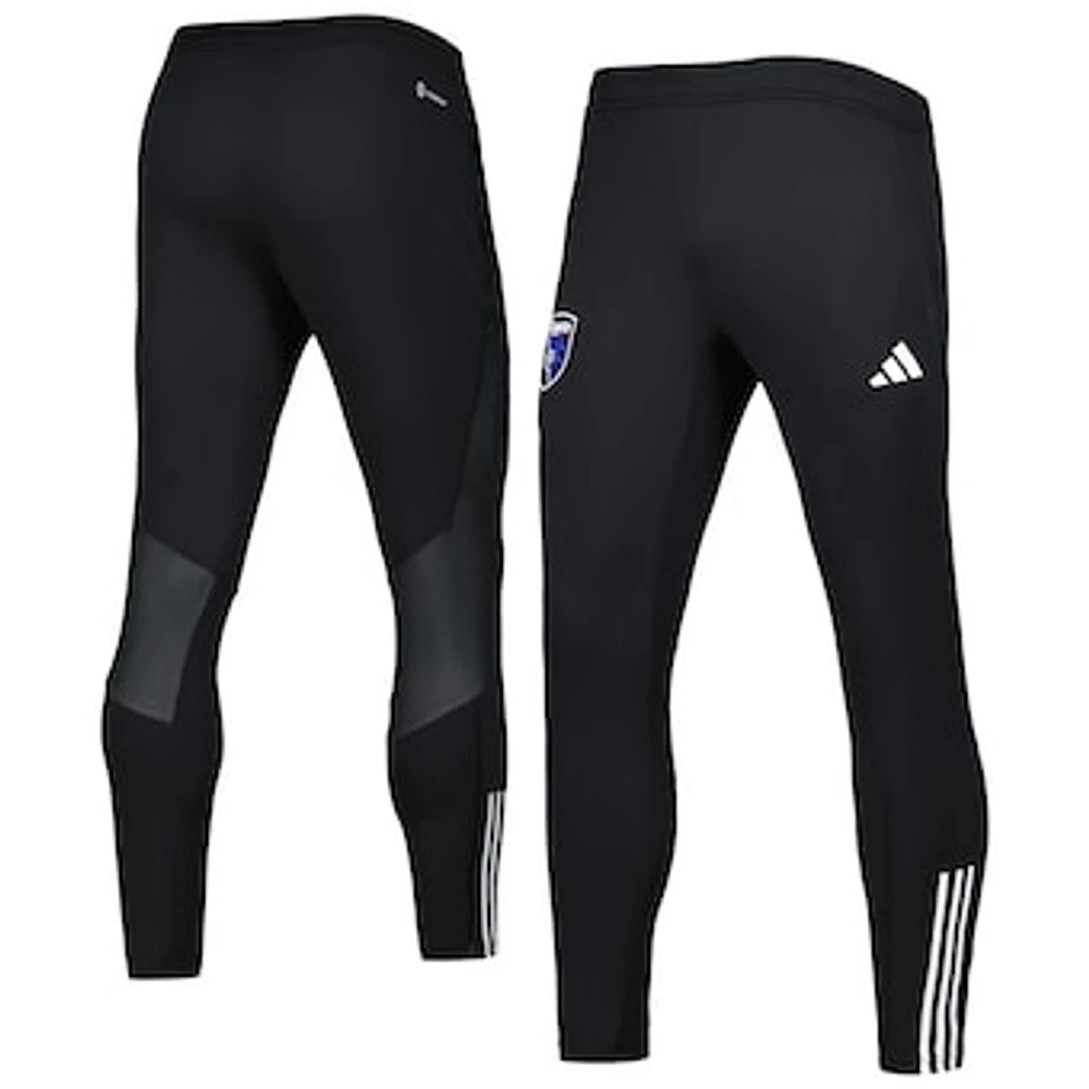 Men's adidas Black San Jose Earthquakes 2023 On-Field Team Crest AEROREADY Training Pants