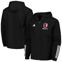 Men's adidas Black St. Louis City SC All-Weather Raglan Hoodie Full-Zip Jacket