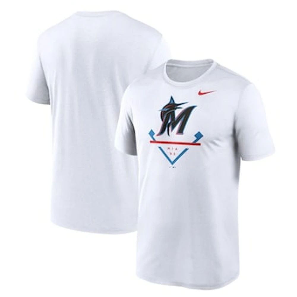 Men's Nike White Miami Marlins Big & Tall Icon Legend Performance T-Shirt