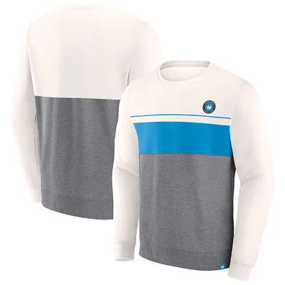 Men's Fanatics Gray Charlotte FC Corner Pass Pullover Sweatshirt