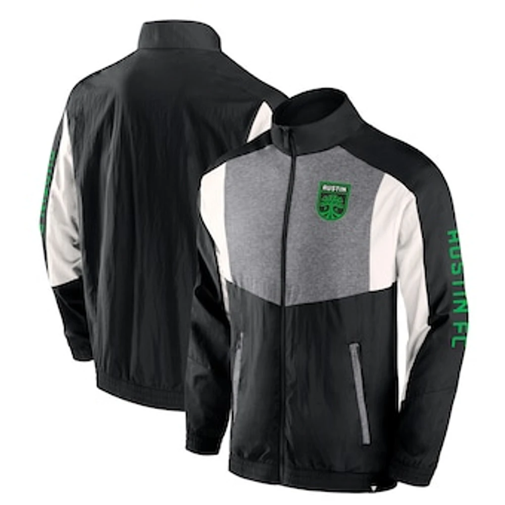 Men's Fanatics  Black Austin FC Net Goal Raglan Full-Zip Track Jacket