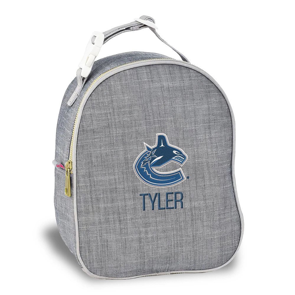 Gray Vancouver Canucks Personalized Insulated Bag