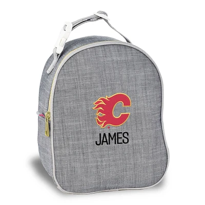 Gray Calgary Flames Personalized Insulated Bag
