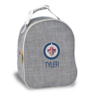 Gray Winnipeg Jets Personalized Insulated Bag