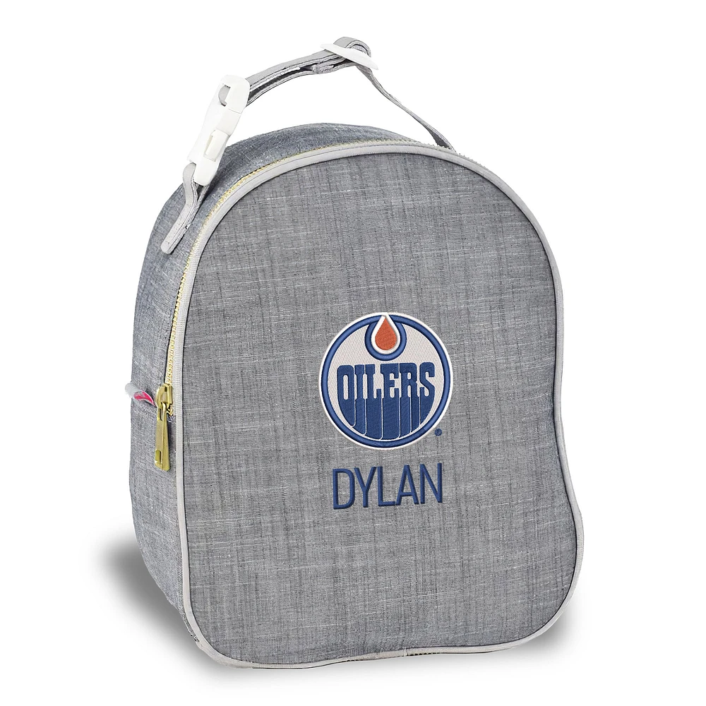 Gray Edmonton Oilers Personalized Insulated Bag