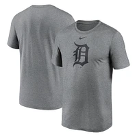 Men's Nike Heather Charcoal Detroit Tigers New Legend Logo T-Shirt