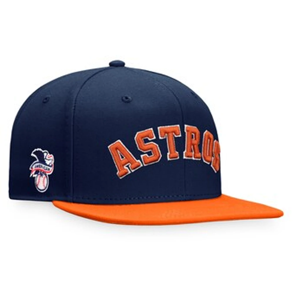 Men's Fanatics Navy/Orange Houston Astros Fundamental Two-Tone Fitted Hat