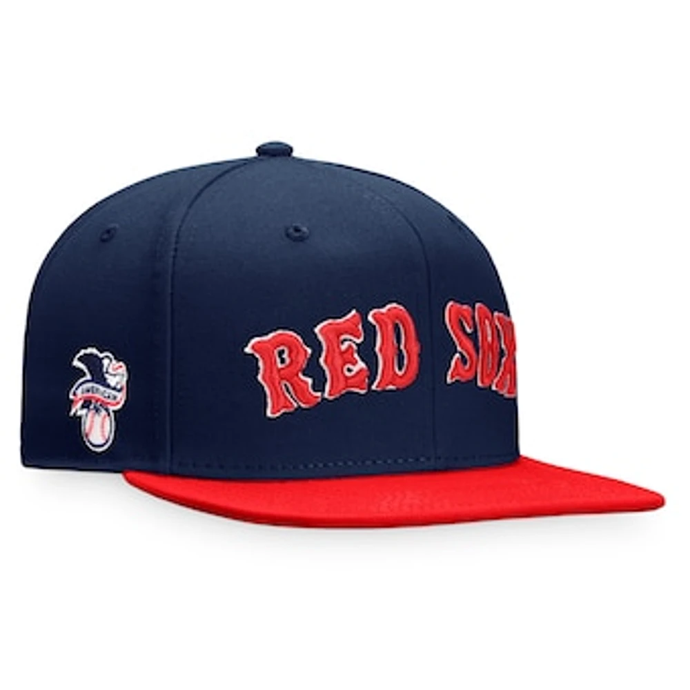 Men's Fanatics Navy/Red Boston Red Sox Fundamental Two-Tone Fitted Hat