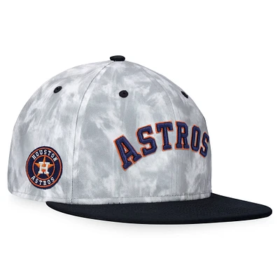 Men's Fanatics Black/White Houston Astros Smoke Dye Fitted Hat