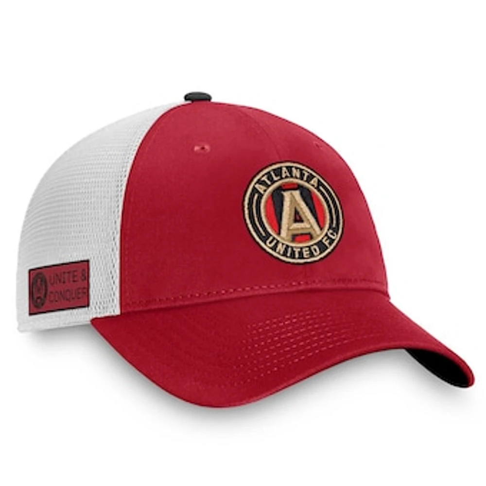 Men's Fanatics Garnet/White Atlanta United FC Iconic Trucker Snapback Hat