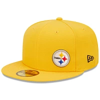 Men's New Era Gold Pittsburgh Steelers  Flawless 59FIFTY fitted hat