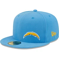 Men's New Era Powder Blue Los Angeles Chargers  Flawless 59FIFTY Fitted Hat