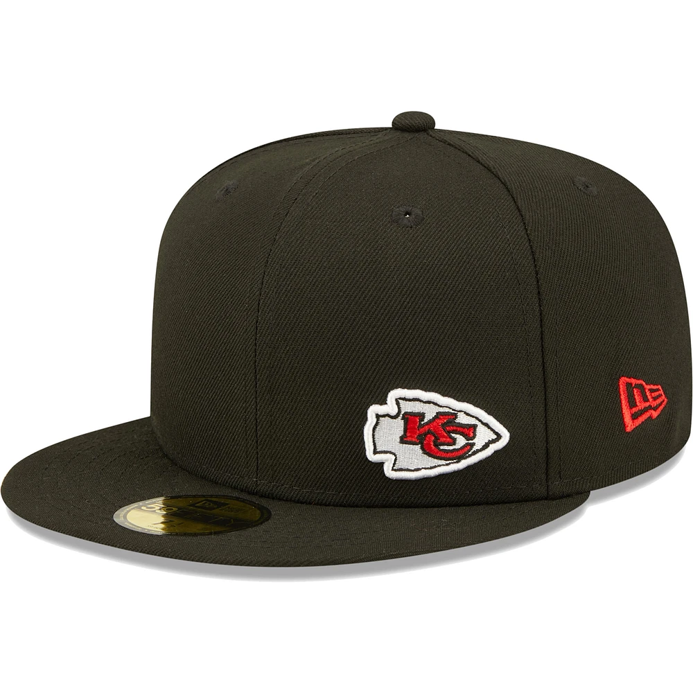 Men's New Era Black Kansas City Chiefs  Flawless 59FIFTY Fitted Hat