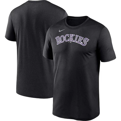 Men's Nike Black Colorado Rockies Wordmark Legend Performance Big & Tall T-Shirt