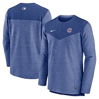 Men's Nike Royal Chicago Cubs Authentic Collection Game Time Performance Half-Zip Top