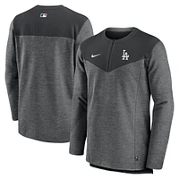 Men's Nike Black Los Angeles Dodgers Authentic Collection Game Time Performance Half-Zip Top