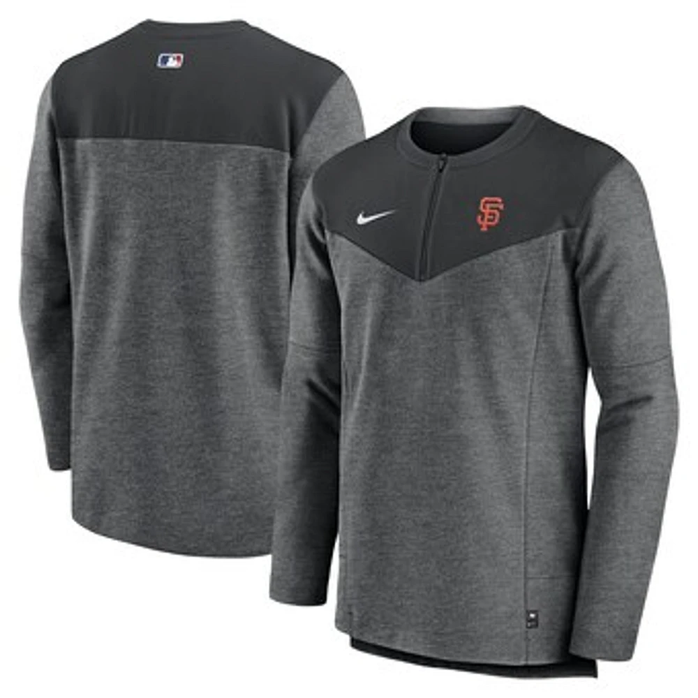 Men's Nike Black San Francisco Giants Authentic Collection Game Time Performance Half-Zip Top