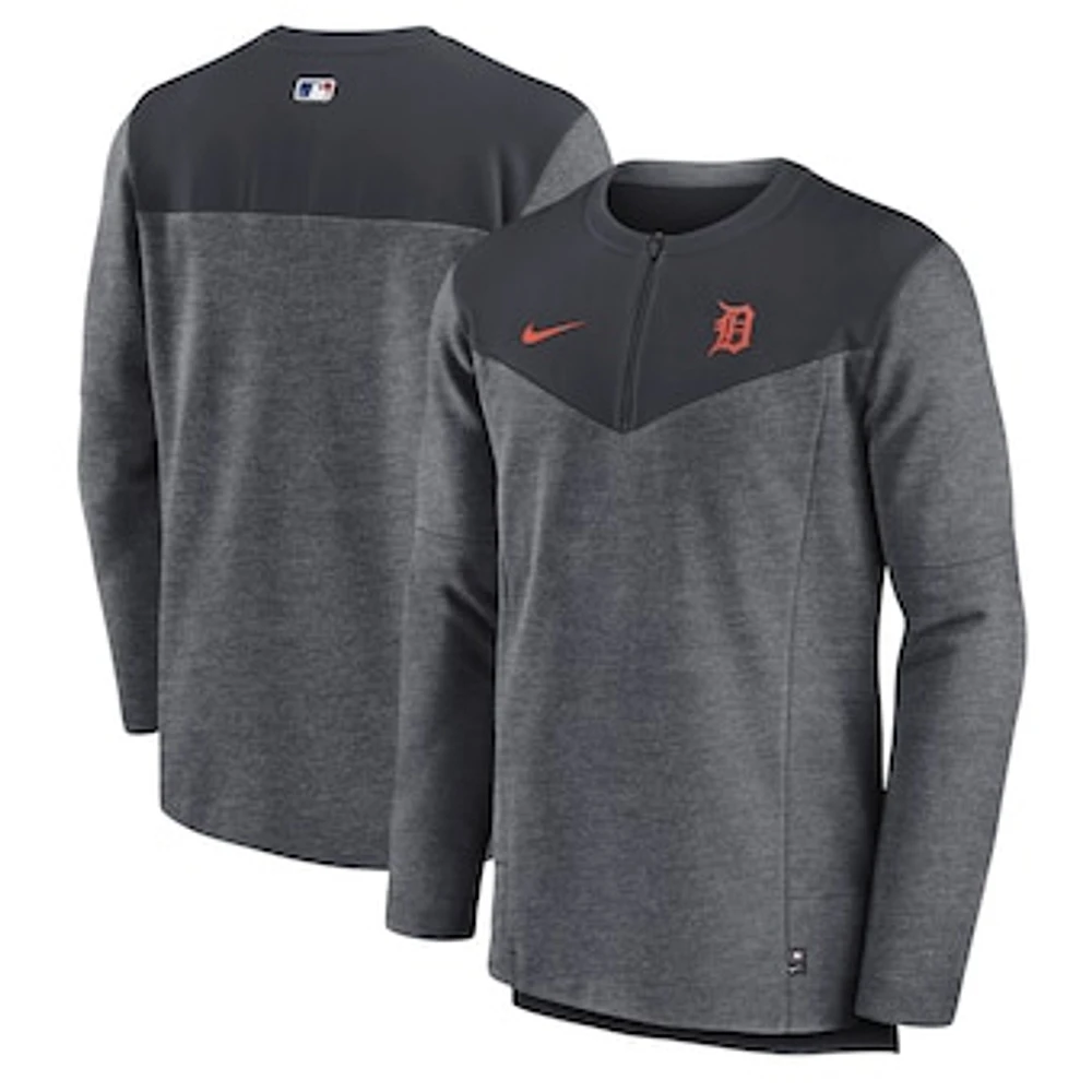 Men's Nike Navy Detroit Tigers Authentic Collection Game Time Performance Half-Zip Top