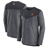 Men's Nike Navy Detroit Tigers Authentic Collection Game Time Performance Half-Zip Top