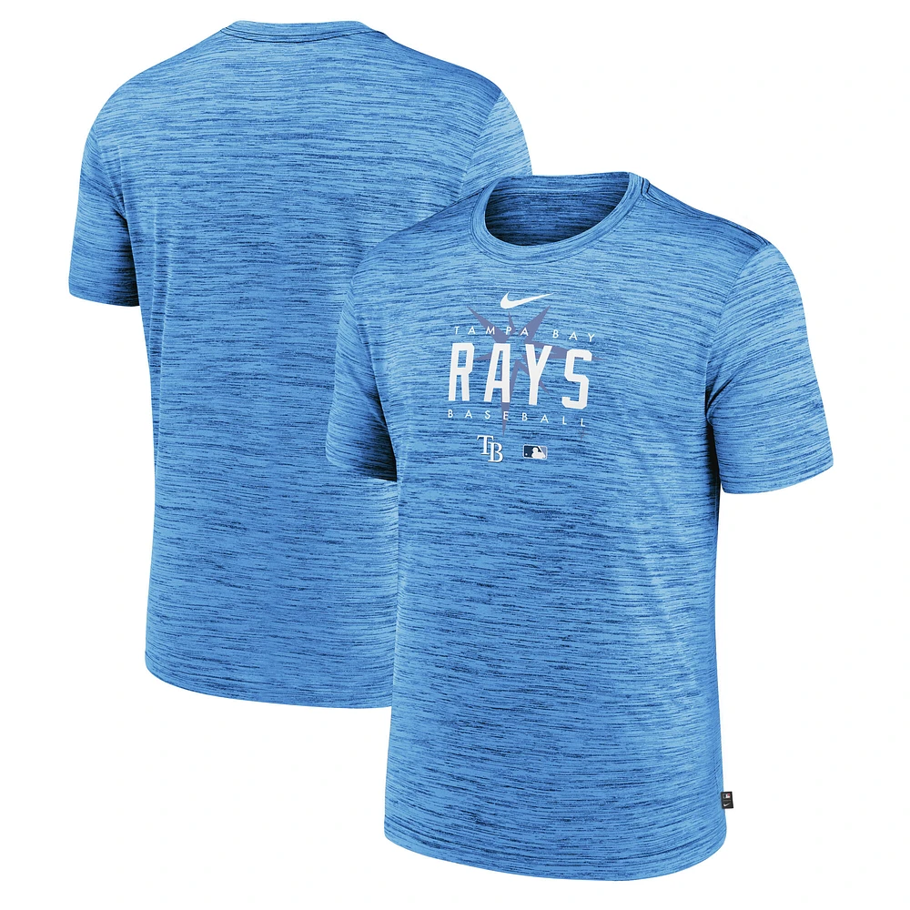 Men's Nike Light Blue Tampa Bay Rays Authentic Collection Velocity Performance Practice T-Shirt