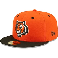 Men's New Era  Orange/Black Cincinnati Bengals Flipside 2Tone 59FIFTY Fitted Hat