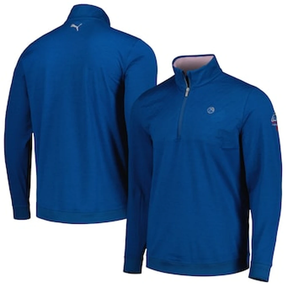 Men's Puma x Arnold Palmer Collection Blue CLOUDSPUN Castle Quarter-Zip Top