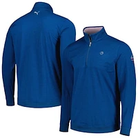 Men's Puma x Arnold Palmer Collection Blue CLOUDSPUN Castle Quarter-Zip Top