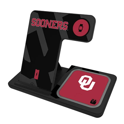 Keyscaper Oklahoma Sooners 3-In-1 Wireless Charger