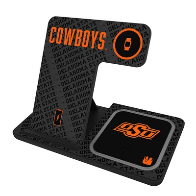 Keyscaper Oklahoma State Cowboys 3-In-1 Wireless Charger