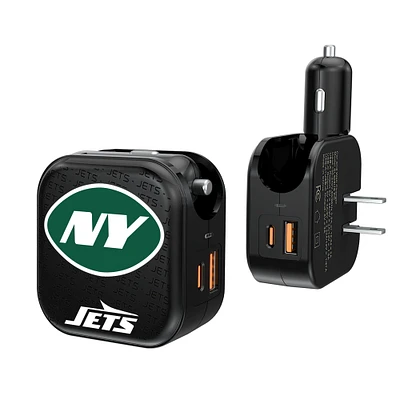New York Jets Dual Port USB Car & Home Charger