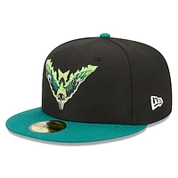 Men's New Era Black/Green Great Lakes Loons Marvel x Minor League 59FIFTY Fitted Hat