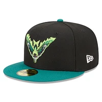 Men's New Era Black/Green Great Lakes Loons Marvel x Minor League 59FIFTY Fitted Hat