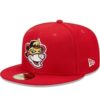 Men's New Era Red Indianapolis Indians Marvel x Minor League 59FIFTY Fitted Hat