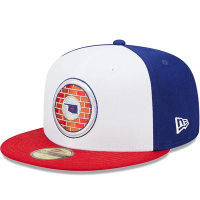 Men's New Era White/Red Oklahoma City Dodgers Marvel x Minor League 59FIFTY Fitted Hat