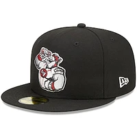 Men's New Era Black Lehigh Valley IronPigs Marvel x Minor League 59FIFTY Fitted Hat