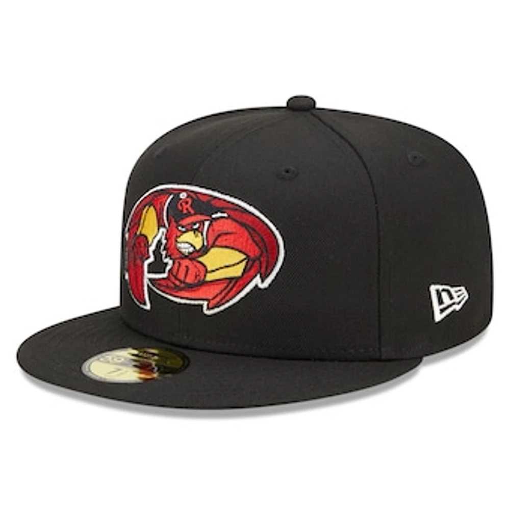 Men's New Era Black Rochester Red Wings Marvel x Minor League 59FIFTY Fitted Hat