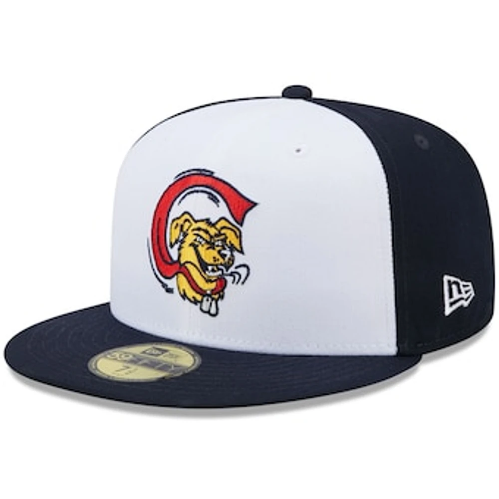 Men's New Era White/Navy Charleston RiverDogs Marvel x Minor League 59FIFTY Fitted Hat