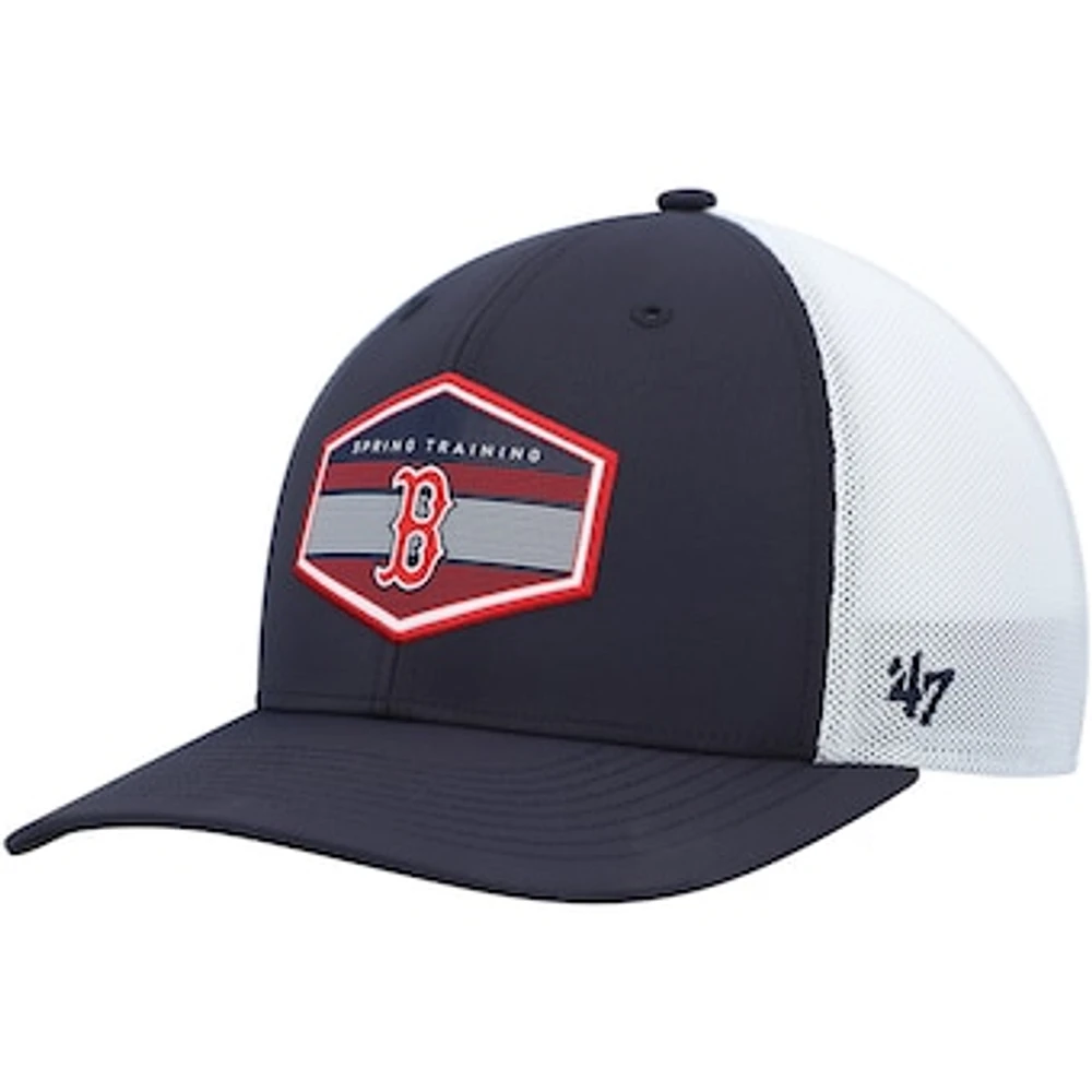 Men's '47 Navy/White Boston Red Sox Spring Training Burgess Trucker Adjustable Hat