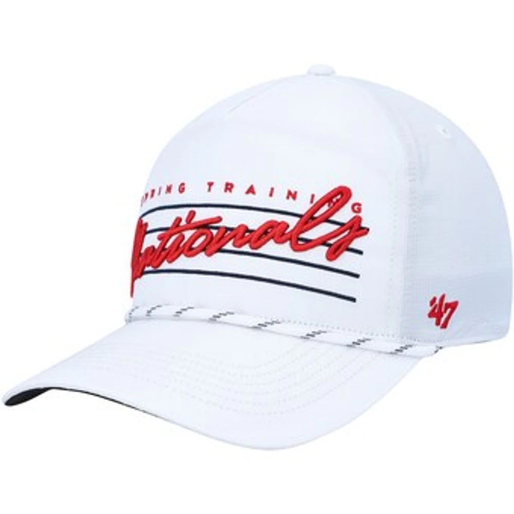 Men's '47  White Washington Nationals Downburst Hitch Snapback Hat