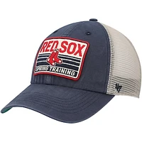 Men's '47 Navy/Tan Boston Red Sox Four Stroke Clean Up Trucker Snapback Hat