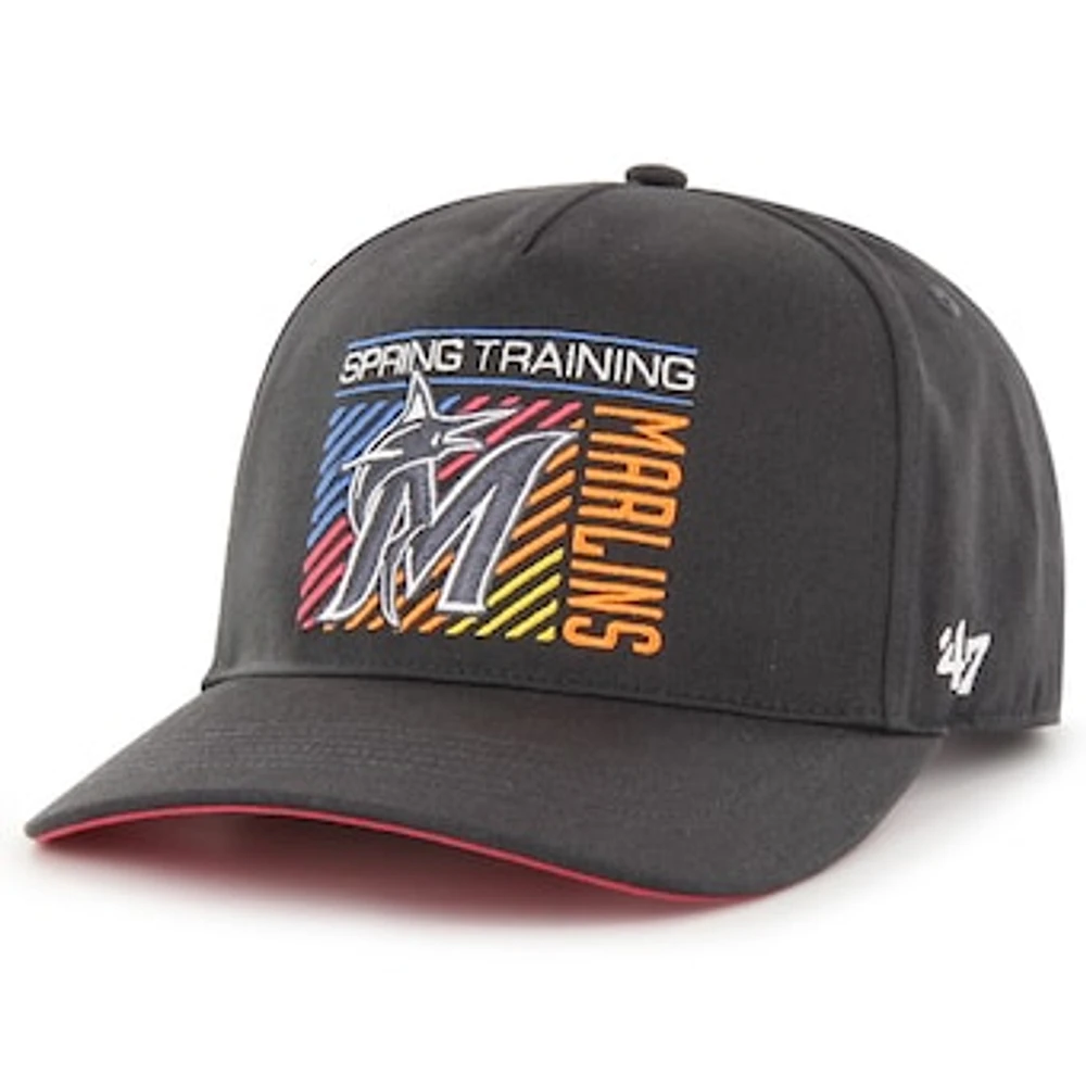 Men's '47  Charcoal Miami Marlins 2023 Spring Training Reflex Hitch Snapback Hat