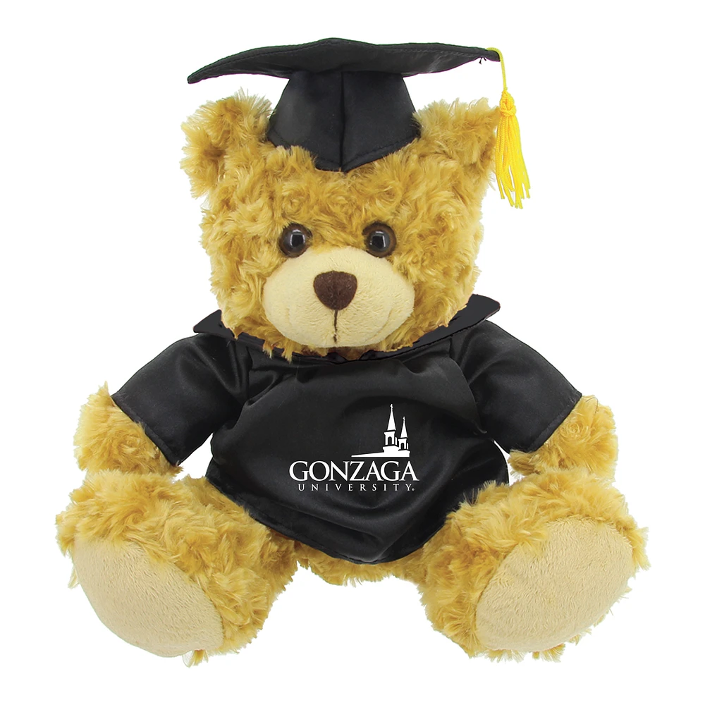 Black/Brown Gonzaga Bulldogs 12'' Graduation Plush Bear