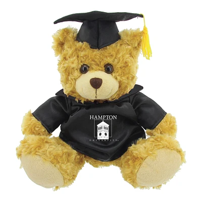 Black/Brown Hampton Pirates 12'' Graduation Plush Bear
