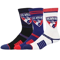 Men's Strideline FC Dallas Premium 3-Pack Knit Crew Socks Set