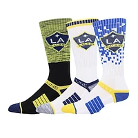 Men's Strideline LA Galaxy Premium 3-Pack Knit Crew Socks Set