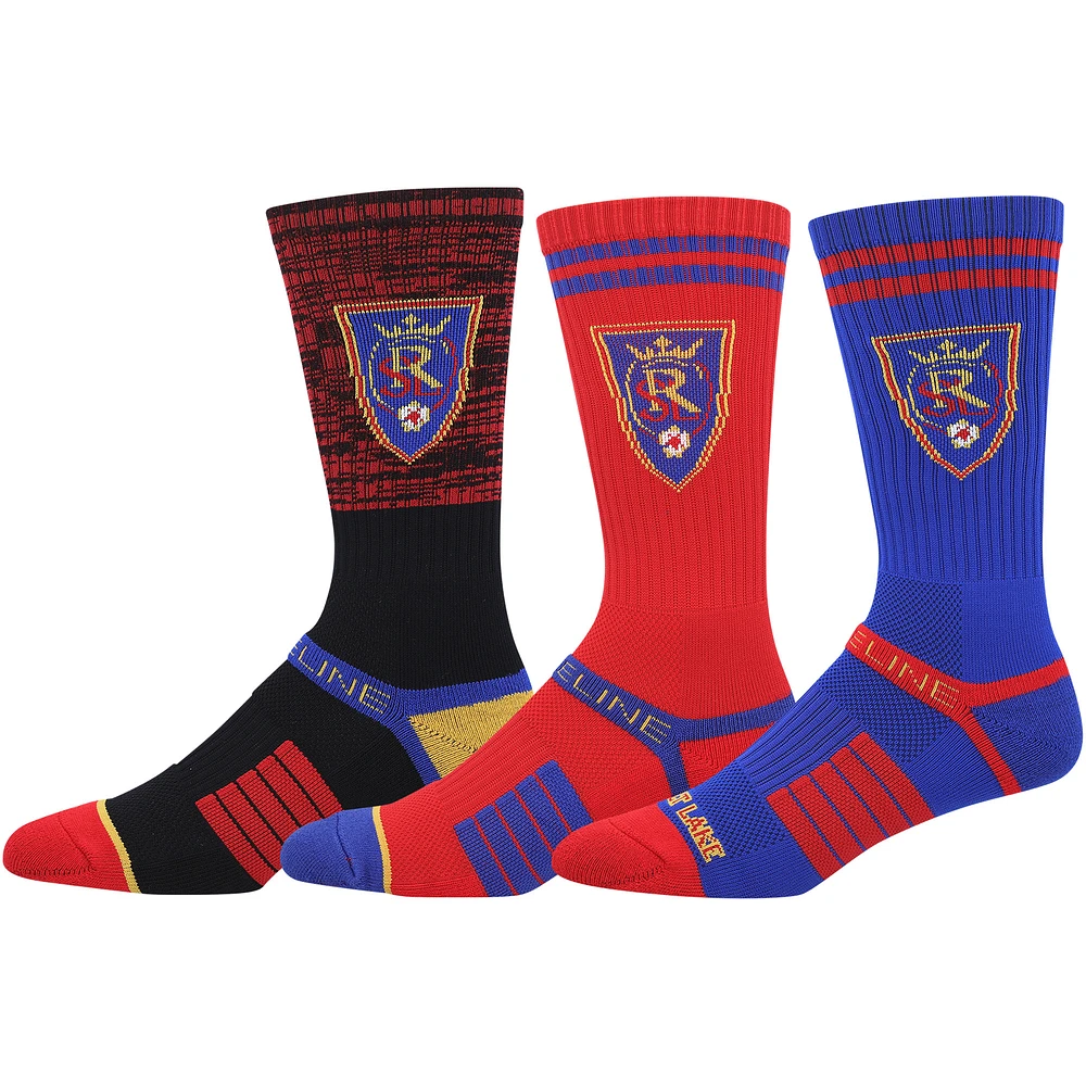 Men's Strideline Real Salt Lake Premium 3-Pack Knit Crew Socks Set