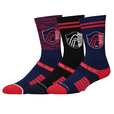 Men's Strideline St. Louis City SC Premium 3-Pack Knit Crew Socks Set