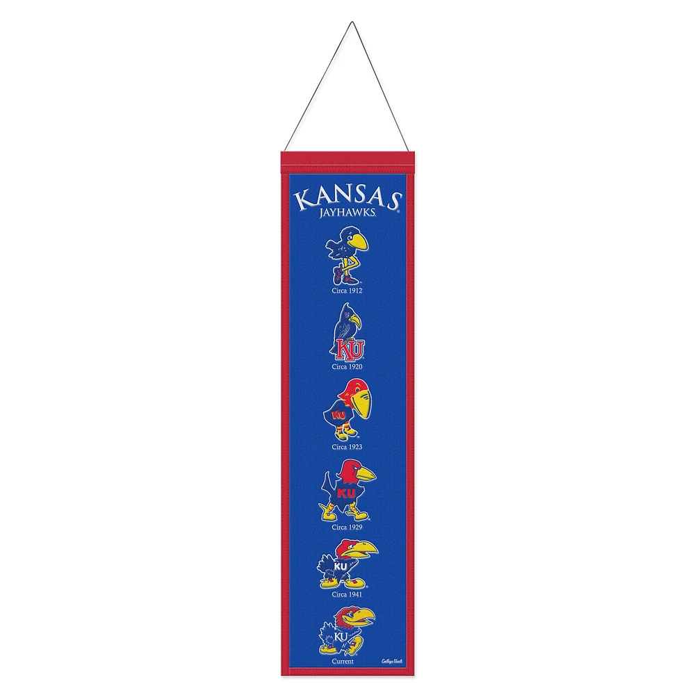 WinCraft  Kansas Jayhawks 8" x 32" College Vault Evolution Banner